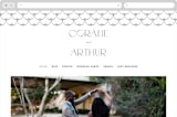 "Arcadia" - Wedding Website in Noir by Olivia Raufman - Desktop Design