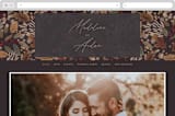 "Autumn Stroll" - Wedding Website in Moody by Erin German - Desktop Design
