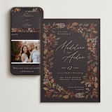 "Autumn Stroll" - Wedding Website in Moody by Erin German - Match Your Stationery