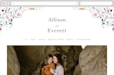 "Delicate Garden" - Wedding Website in Wildflower by Ashley DeMeyere - Desktop Design