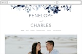 "Love Story" - Wedding Website in Indigo by Leah Bisch - Desktop Design