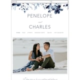 "Love Story" - Wedding Website in Indigo by Leah Bisch - Mobile Layout