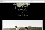 "A Wedding in the Garden" - Wedding Website in Charcoal by Chris Griffith - Desktop Design