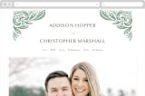 "Ornate" - Wedding Website in Sage by Jen Owens - Desktop Design