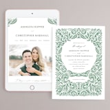 "Ornate" - Wedding Website in Sage by Jen Owens - Match Your Stationery