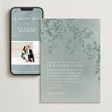 "Cascading Vine" - Wedding Website in Mist by Design Lotus - Match Your Stationery