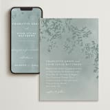 "Cascading Vine" - Wedding Website in Mist by Design Lotus - Match Your Stationery