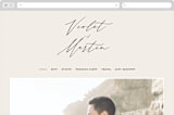 "Violet" - Wedding Website in Linen by Kelly Schmidt - Desktop Design