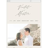 "Violet" - Wedding Website in Linen by Kelly Schmidt - Mobile Layout