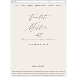 "Violet " - Wedding Website in Linen by Kelly Schmidt - Mobile Layout