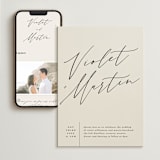 "Violet" - Wedding Website in Linen by Kelly Schmidt - Match Your Stationery