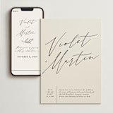 "Violet " - Wedding Website in Linen by Kelly Schmidt - Match Your Stationery