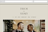 "Seraphina" - Wedding Website in Sand by Robert and Stella - Desktop Design