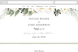"Botanical Swag" - Wedding Website in Spring by Susan Moyal - Desktop Design