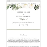 "Botanical Swag" - Wedding Website in Spring by Susan Moyal - Mobile Layout
