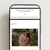 "Portrait" - Wedding Website in Platinum by Heather Schertzer - Mobile Layout