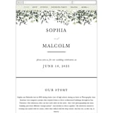 "Forever in Love" - Wedding Website in Ivy by Hannah Williams - Mobile Layout