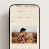 "Falling Foliage" - Wedding Website in Stone by Robert and Stella - Mobile Layout