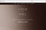 "Arrakis" - Wedding Website in Dune by Design Lotus - Desktop Design