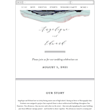 "Flow" - Wedding Website in Amethyst by Three Kisses Studio - Mobile Layout