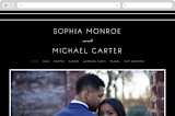 "Vesperum" - Wedding Website in Slate by GeekInk Design - Desktop Design