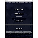 "Celestial" - Wedding Website in Night Sky by Carly Reed Walker - Mobile Layout