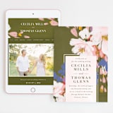 "romance in spring" - Wedding Website in Olive by Angela Marzuki - Match Your Stationery