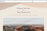 "Desert Wash" - Wedding Website in Peach by Amy Kross - Desktop Design