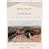 "Desert Wash" - Wedding Website in Peach by Amy Kross - Mobile Layout