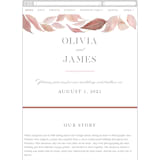 "Fallen" - Wedding Website in Rust by Creo Study - Mobile Layout