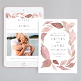 "Fallen" - Wedding Website in Rust by Creo Study - Match Your Stationery