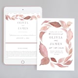 "Fallen" - Wedding Website in Rust by Creo Study - Match Your Stationery
