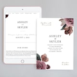 "floral corner" - Wedding Website in Marsala by Cass Loh - Match Your Stationery