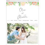 "Posie Garden Bouquet" - Wedding Website in Peach by Erika Firm - Mobile Layout