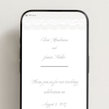 "Bridal Veil" - Wedding Website in Gravel by Katharine Watson - Mobile Layout