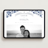 "Porcelain Garden" - Wedding Website in Lapis by Corinne Malesic - Desktop Design