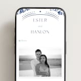 "Porcelain Garden" - Wedding Website in Lapis by Corinne Malesic - Mobile Layout