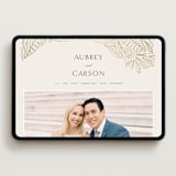 "Royalty" - Wedding Website in Cream by Jen Owens - Desktop Design