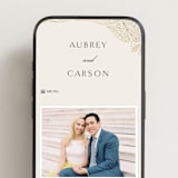 "Royalty" - Wedding Website in Cream by Jen Owens - Mobile Layout