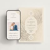 "Royalty" - Wedding Website in Cream by Jen Owens - Match Your Stationery