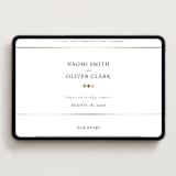 "Gilded Frame" - Wedding Website in Pearl by Nicole Walsh - Desktop Design