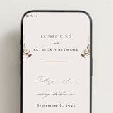 "Natural Monogram" - Wedding Website in Porcelain by Jennifer Postorino - Mobile Layout