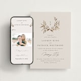"Natural Monogram" - Wedding Website in Porcelain by Jennifer Postorino - Match Your Stationery