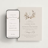 "Natural Monogram" - Wedding Website in Porcelain by Jennifer Postorino - Match Your Stationery