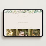 "fresh tropical" - Wedding Website in Greenery by Phrosné Barwood - Desktop Design