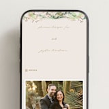 "fresh tropical" - Wedding Website in Greenery by Phrosné Barwood - Mobile Layout