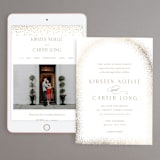 "glitter arch" - Wedding Website in Champagne by Design Lotus - Match Your Stationery