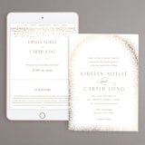 "glitter arch" - Wedding Website in Champagne by Design Lotus - Match Your Stationery