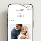 "Floral Enlace" - Wedding Website in Blanc by Pati Cascino - Mobile Layout