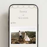 "Curves" - Wedding Website in Chiffon by Amy Payne - Mobile Layout